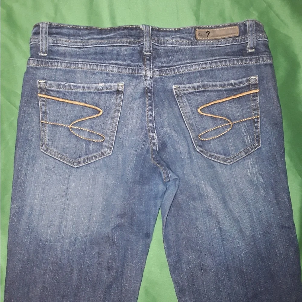 SEVEN7 Distressed Patch Jeans - Picture 7 of 8